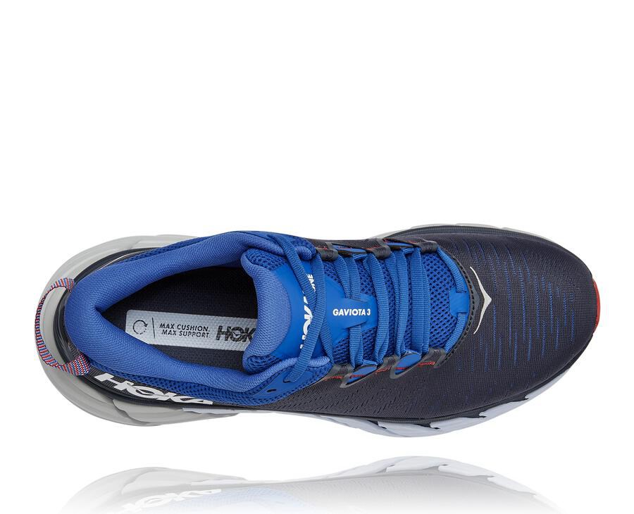 Tenis Hoka One One Masculino Pretas/Azuis - Gaviota 3 - 934-WQCFME